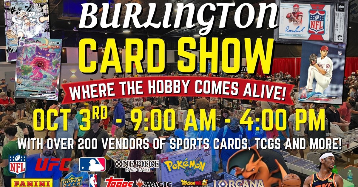 🏆 Burlington Card Show | 200+ Vendors | October 3, 2026 event artwork