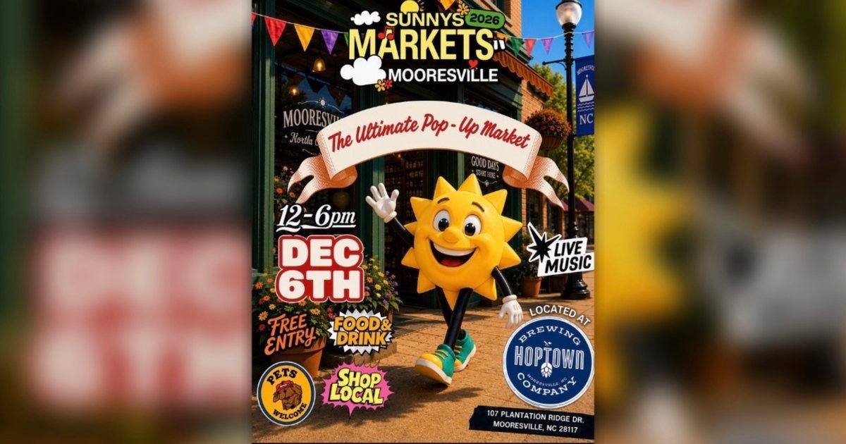 Sunnys Market Mooresville -December event artwork